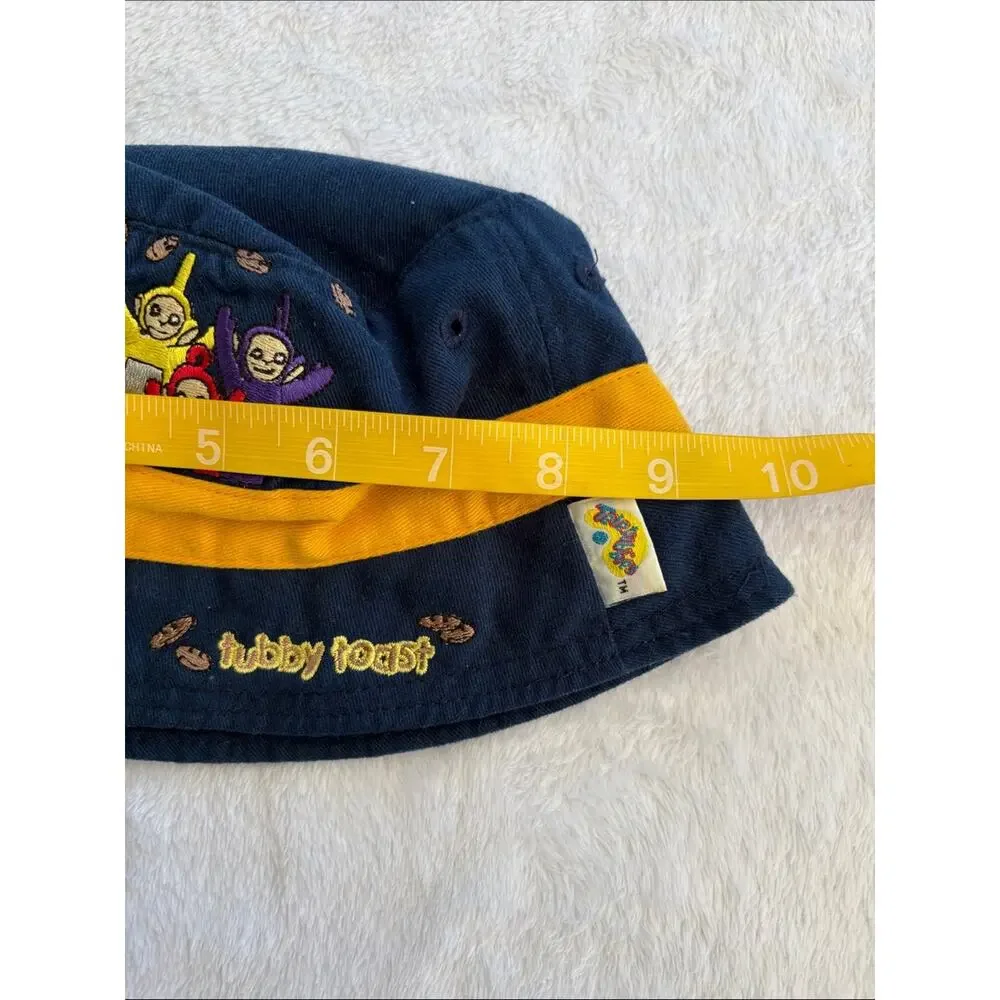 Teletubbies toddler y2k tubby toast Navy Yellow Bucket Hat cartoon